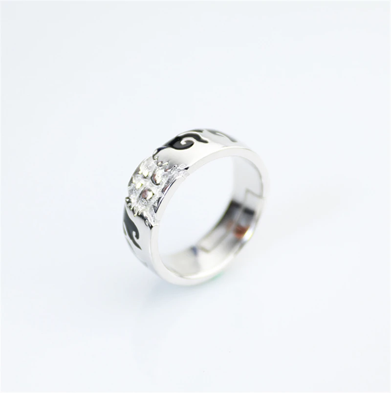 Аниме мультфильм цельное кольцо обезьяны D Луффи S925 серебро косплей ювелирные