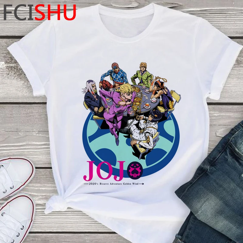 

Jojo Bizarre Adventure top tees t shirt male streetwear casual graphic tees top tees tshirt couple clothes harajuku kawaii