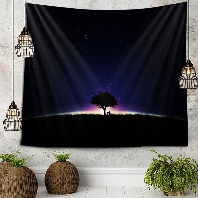 

Univers Tree Tapestry Wall Hanging Tapestries Wall For Home Deco Living Room Bedroom Wall Art Large Size Free Dropping