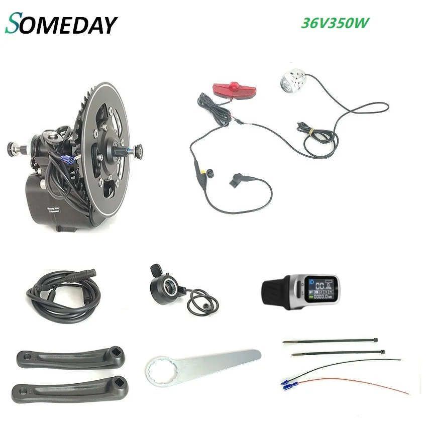 36v350w xh-18 light Когда-нибудь SDZ2 XH18 Дисплей Tongsheng mid приводной двигатель для электрического велосипеда комплект крутящий момент Сенсор 36/48V 250/350/500W - Цвет: 36v350w xh-18 light