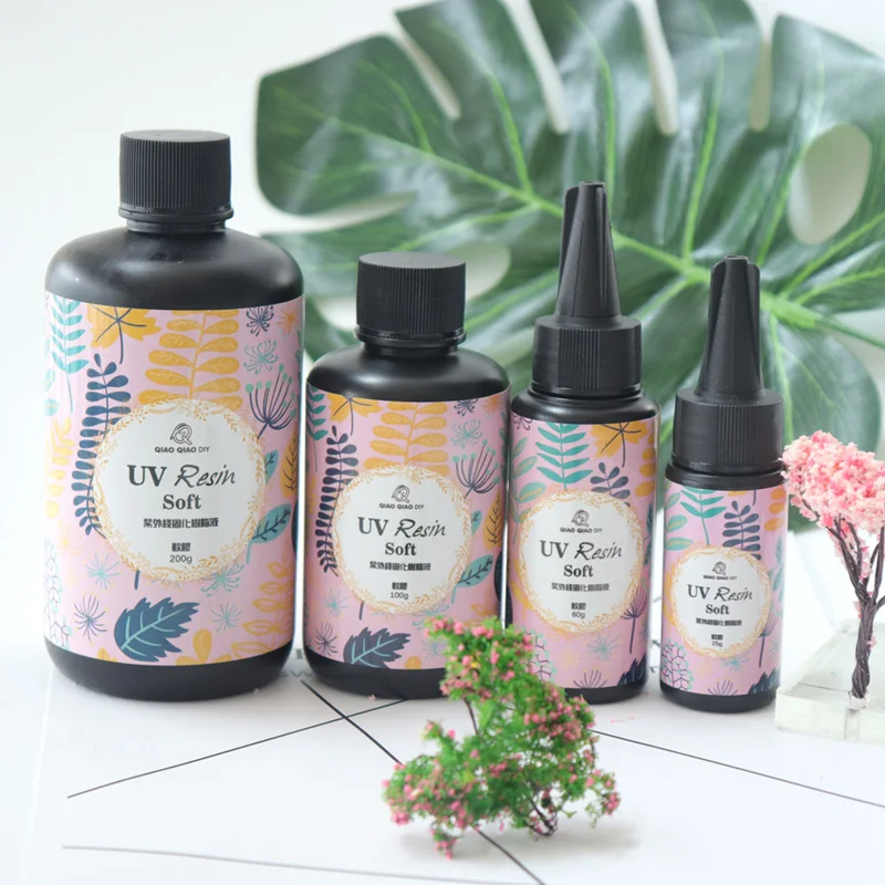 

UV Resin Clear Soft Type Ultraviolet Solidify Resin Crafts for DIY Jewelry Mold SEC88