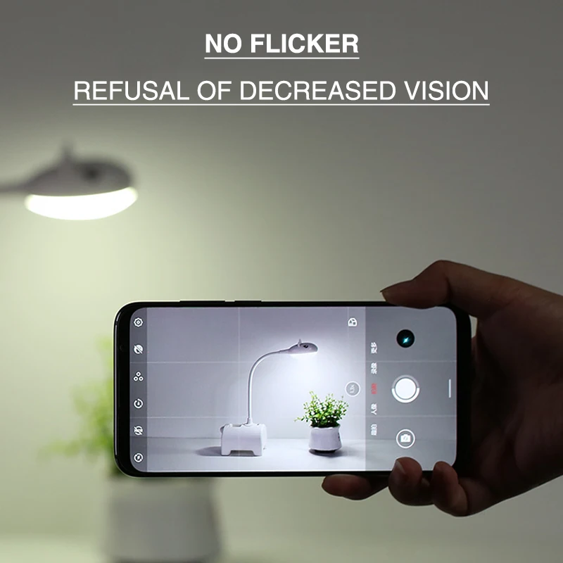 

Led Table Lamp With Pen Holder Touch Dimmable Desk Lamp USB Charging Bendable Cute Reading Lamp Children's Night Light Gift