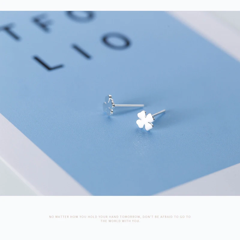 Colusiwei серьги гвоздики на удачу с четырехлистным клевером для женщин милые