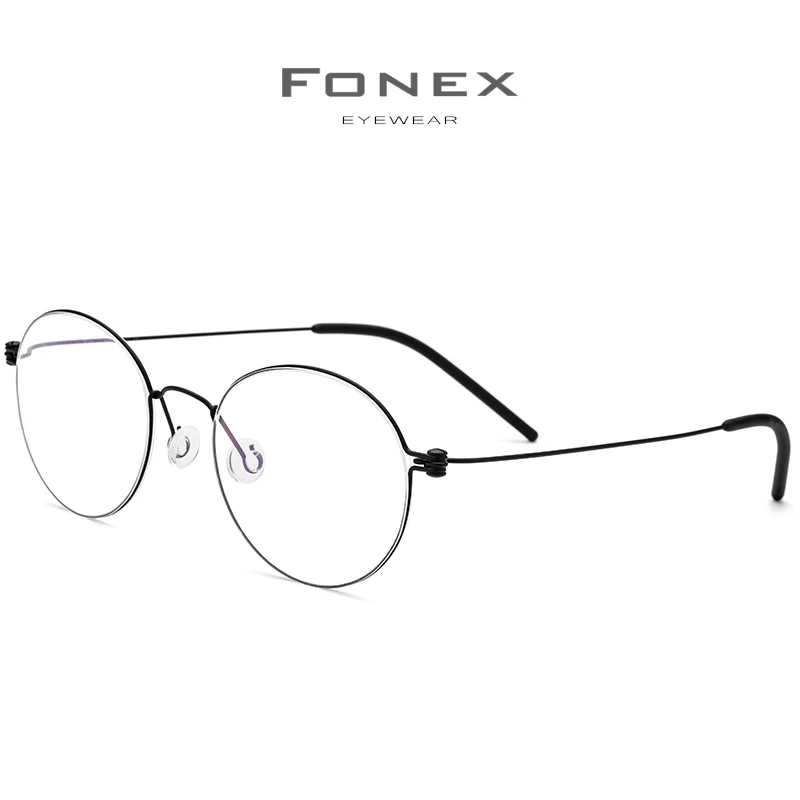 FONEX B титановая оправа для очков, женские очки по рецепту, мужские новые корейские оптические оправы для близорукости, Безвинтовые очки 7510