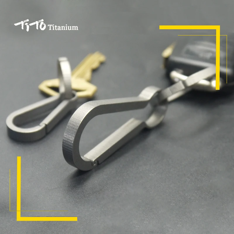 TiTo EDC титановый брелок мульти титановый карабин для кемпинга Большой/средний/маленький титановый брелок для автомобиля титановая пряжка