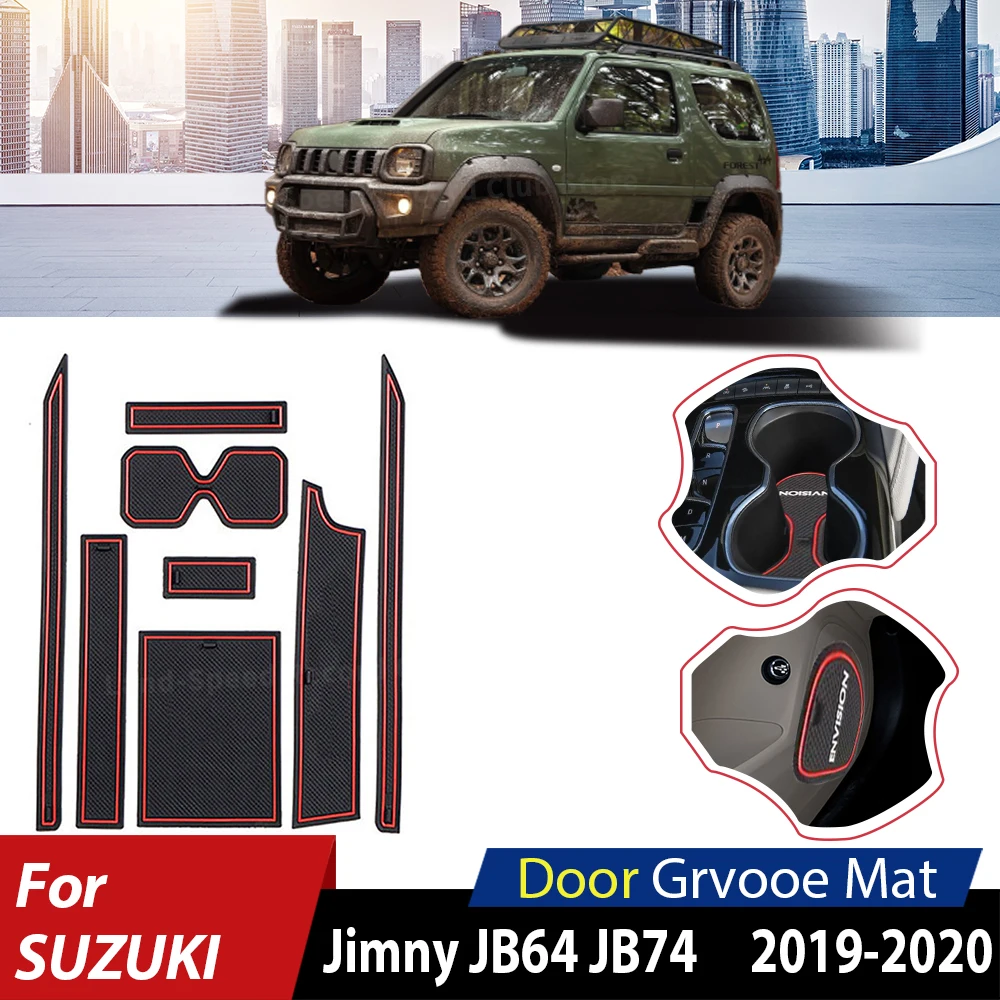 

коврик придверный придверный коврик Резиновый противоскользящий коврик для Suzuki Jimny Sierra JB64 JB74 2019 2020, дверная подставка под чашку, подставка п...