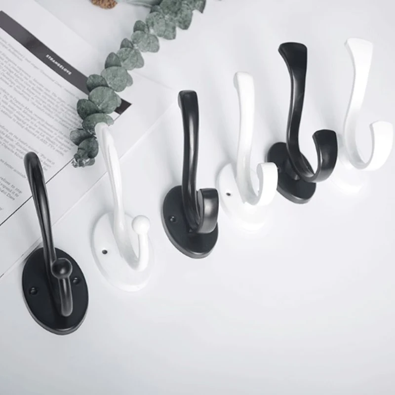 

Coat Hooks Wall HooksHeavy Duty Wall Mounted For Hat Hardware Dual Prong Retro Coat Hanger