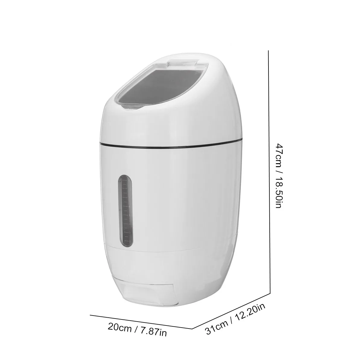 

New Automatic Grain Storage Cans Cereal Dispenser Storage Box Measuring Cup Kitchen Food Tank Rice Container Organizer