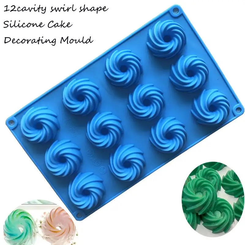 

Swirl Shapes Silicone Cake Mold Form For Baking Cookies Pudding Ice Cream Styling Tools Kitchen Bakeware Pan