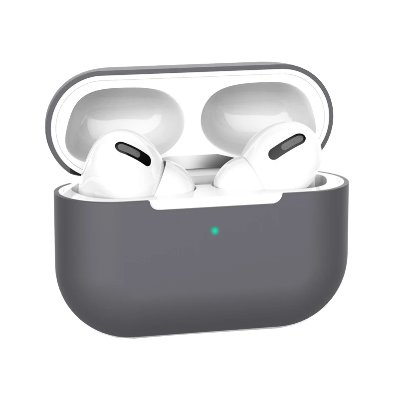 Силиконовый чехол, защитный чехол для Apple AirPods Pro, TPU, Bluetooth наушники, мягкий силиконовый чехол для Air Pods 3, защитный чехол s - Цвет: Gray
