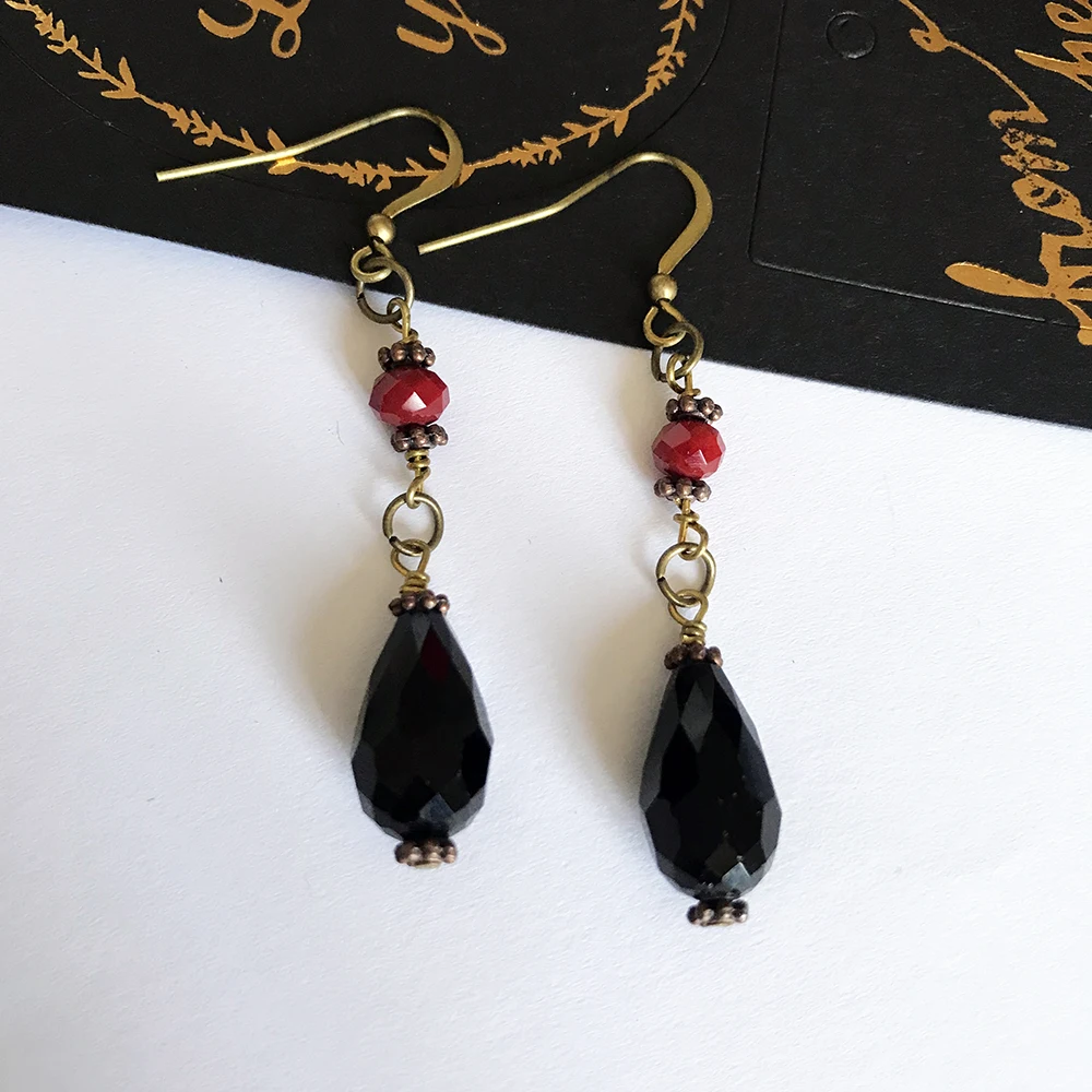 VJ Модные ручной работы винтажные аксессуары из трех частей ожерелье серьги