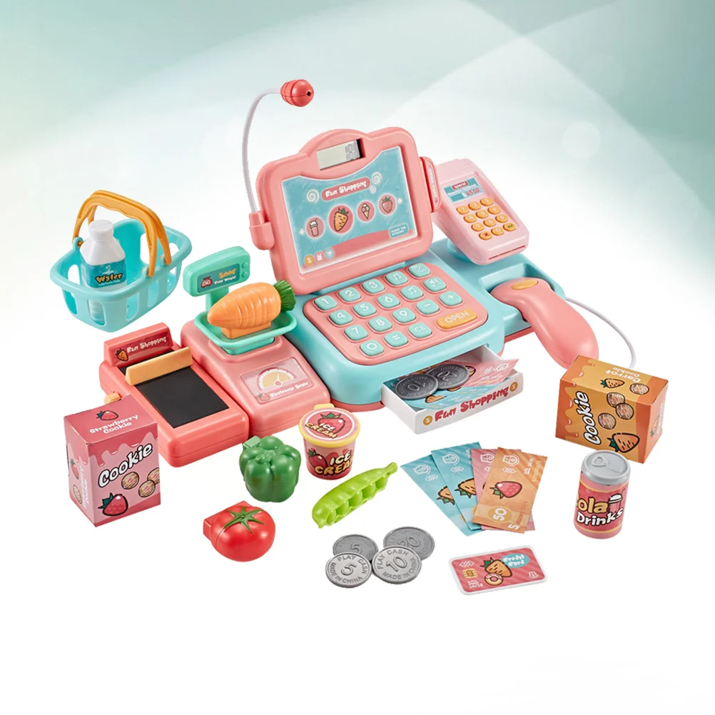 

24 шт., Детский развивающий Многофункциональный кассовый аппарат (желтый)