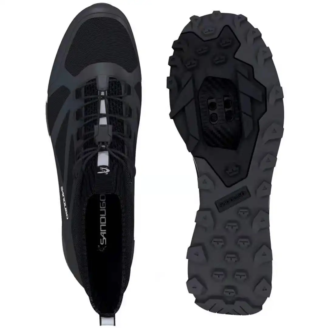 MTB Mountain Biking Cycling Shoes for Men Lightweight and Comfortable,Compatible with All SPD 2 Bolt Pedals Black