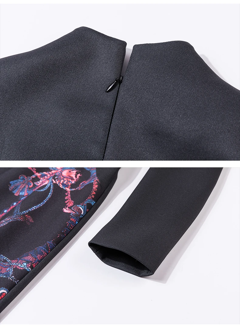 

2021 Spring New Fashion Long Sleeve Patchwork Floral Dress for Women