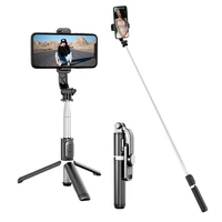 q02 portable integrated minitripod wireless bluetooth selfie stick telescopic for ios android mobile phone 360 degree rotation