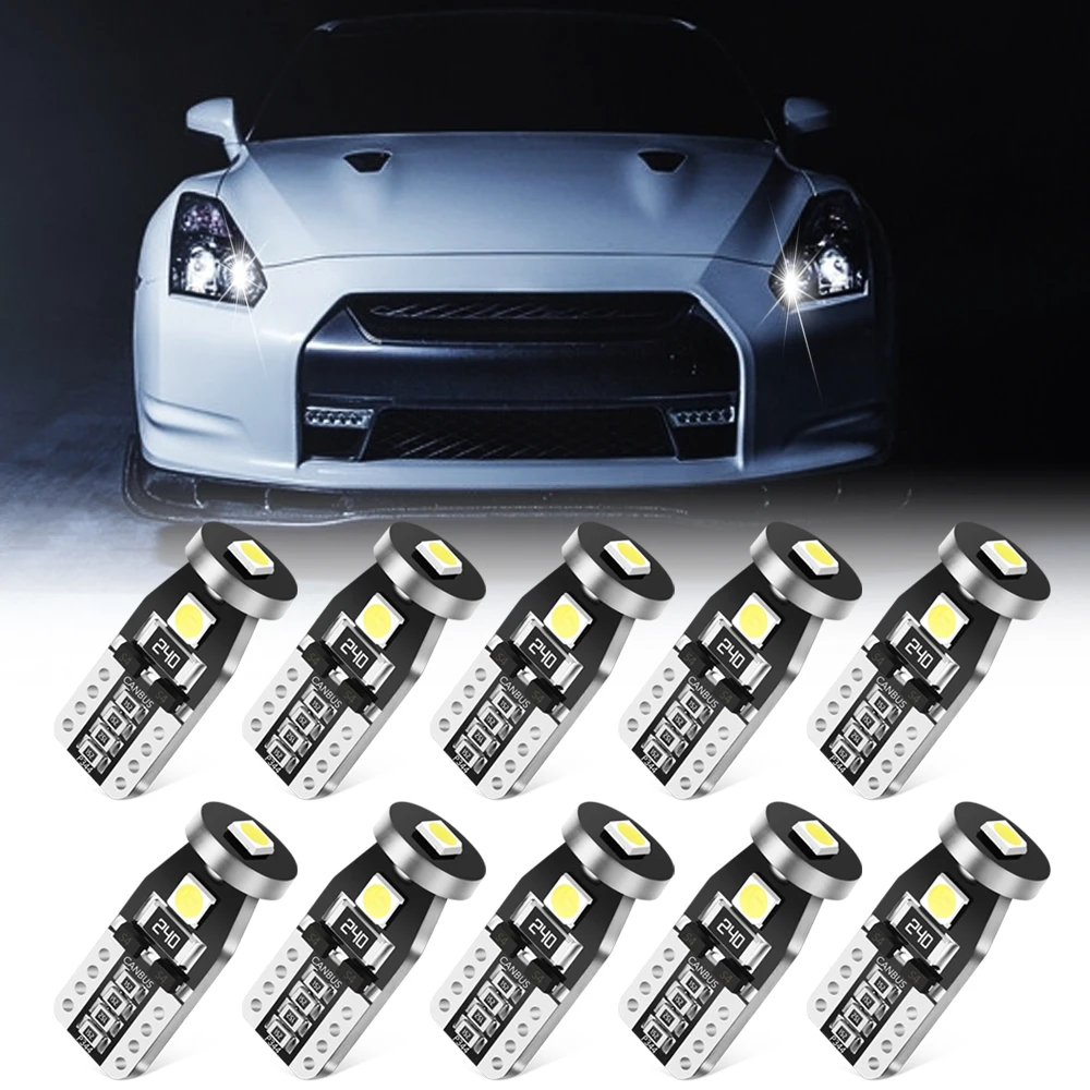 10 шт. светодиодные лампы T10 W5W сигнальная лампа для салона автомобиля OPEL Corsa Insignia