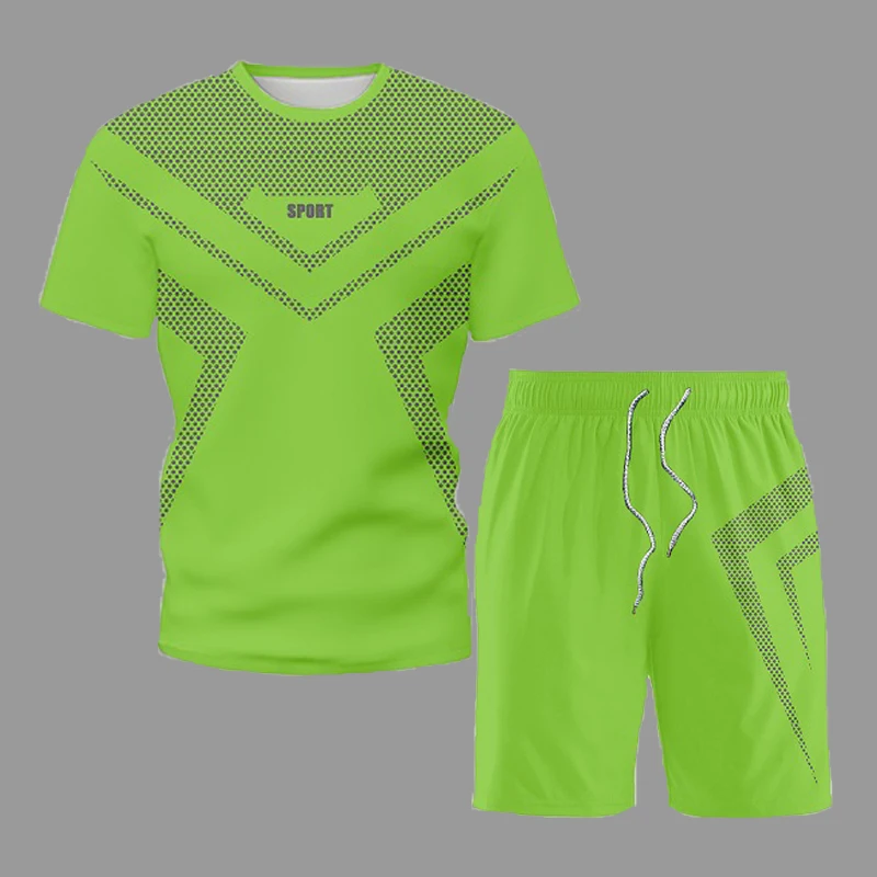 

Summer Shorts and T-shirt Men Sets 2021 Fashion Tracksuit Suit Sport Element Print Short Sleeve 2 Piece Set Couples Clothes 5XL