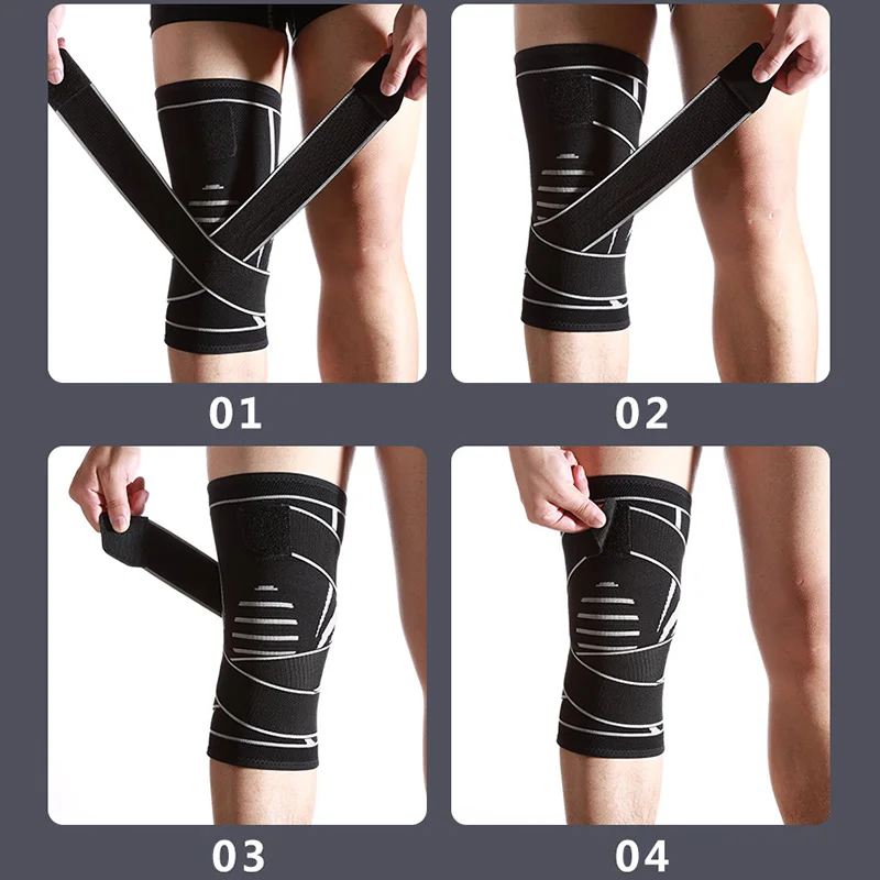 

Sports Running Basketball Mountaineering Compression Riding Knit Knee Pads M2