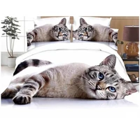 3d printed cat bedding set single duvet cover bed linen sheet with pillowcase nordic quilt covers queen size duvet cover 200x230