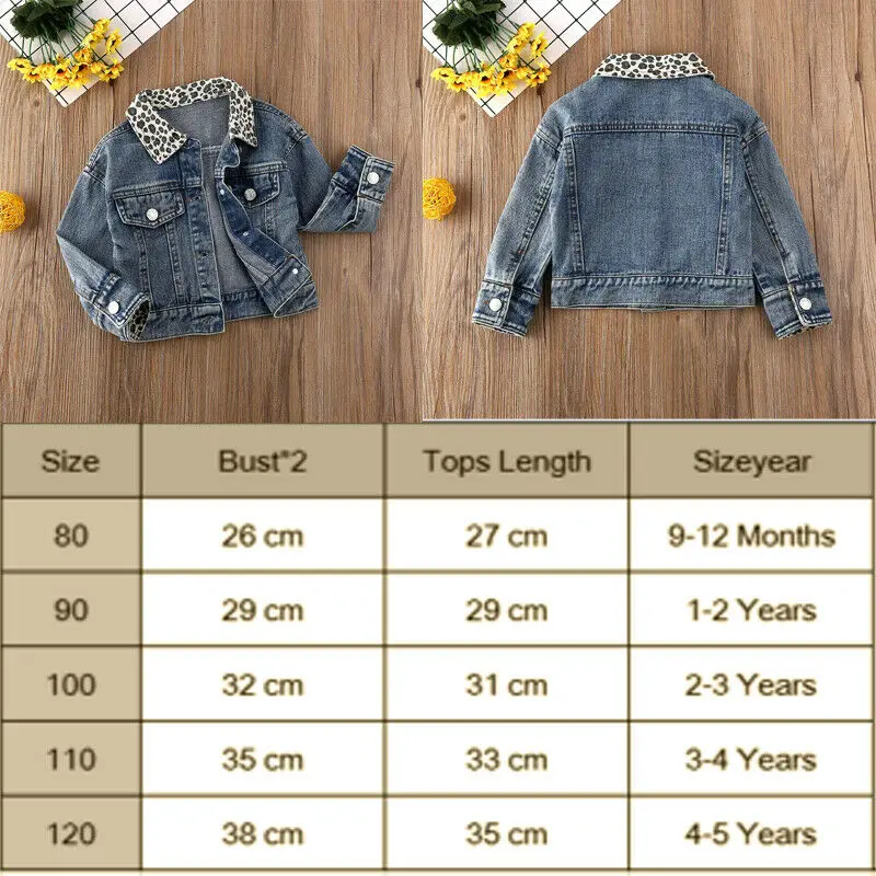 Демисезонная джинсовая куртка для девочек пальто с длинным рукавом и