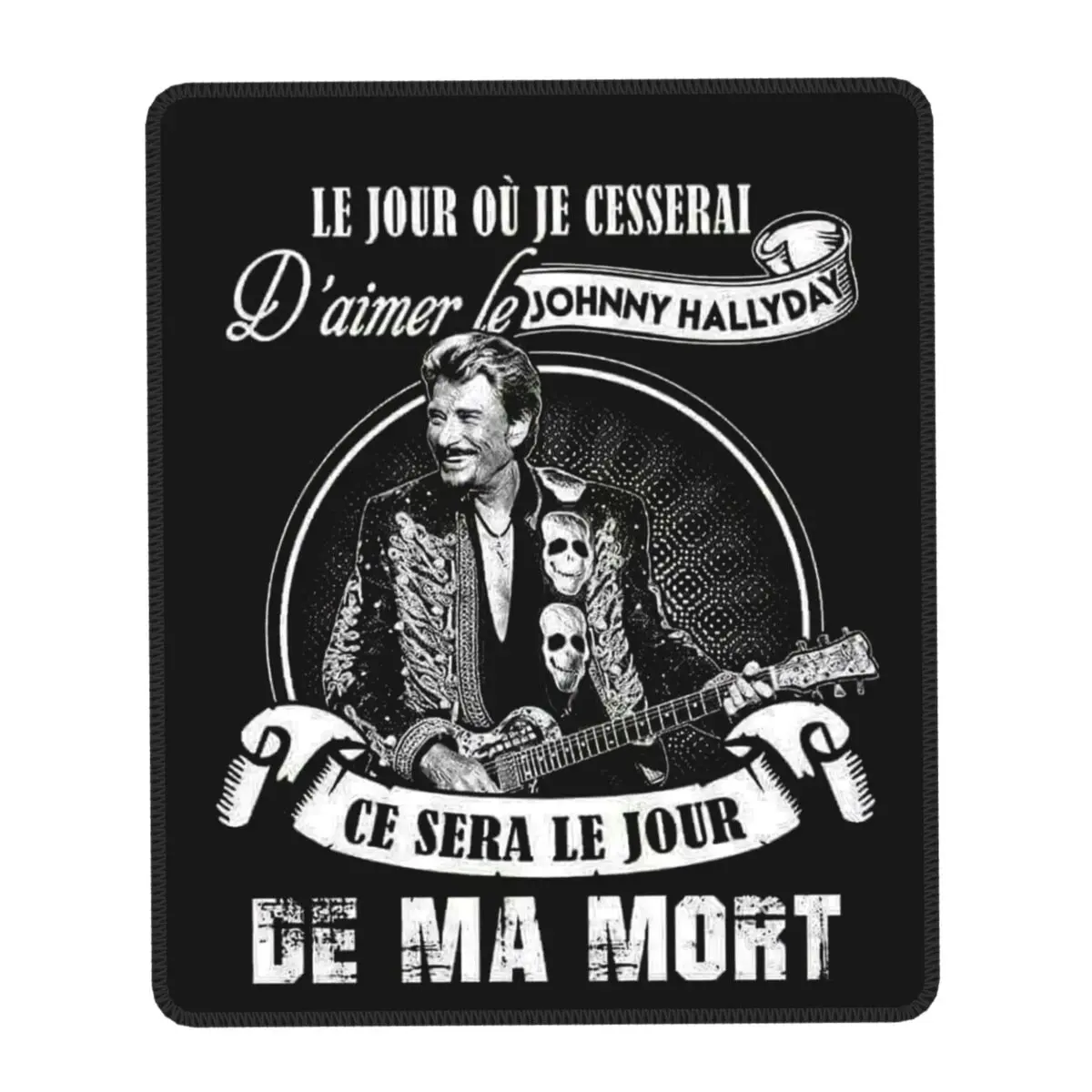 

French Rock Singer Johnny Hallyday Customized Gaming Mouse Pad Non-Slip Rubber Base Mousepad Office Computer Pc Desk Mat