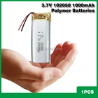 3,7 V Lipo cells 102050 1000mah литиевая полимерная аккумуляторная батарея для MP3 GPS ручка для записи светодиодный светильник кой инструмент для красоты