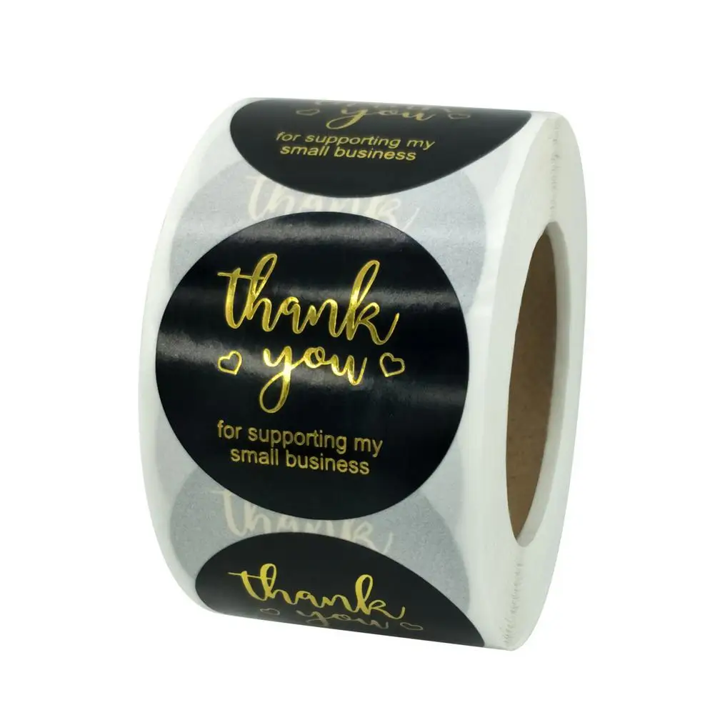 

500Pcs/roll Thank You Sticker Self Adhesive Seal Label Scrapbooking Christmas Gift Sticke New Year Christmas Decoration