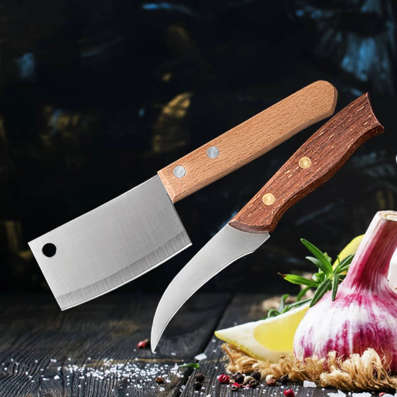 2 шт./компл. кухонный нож из нержавеющей стали для мяса суши фрукты овощи резка