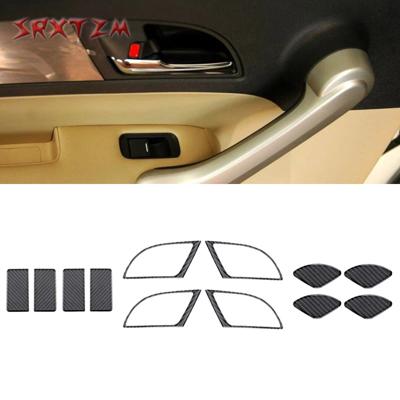 

Car Interior Panel Door Handle Covers Trim For Honda Crv 2007 - 2011 Decoration Protect Door Bowl Stickers Accessories