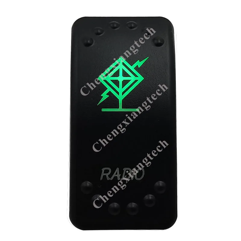 

12 В/24 В 3 контакта SPST вкл/выкл зеленый синий светодиодный клавишный переключатель радио водонепроницаемый IP68 для автомобиля лодки панель Carling ARB Narva 4x4