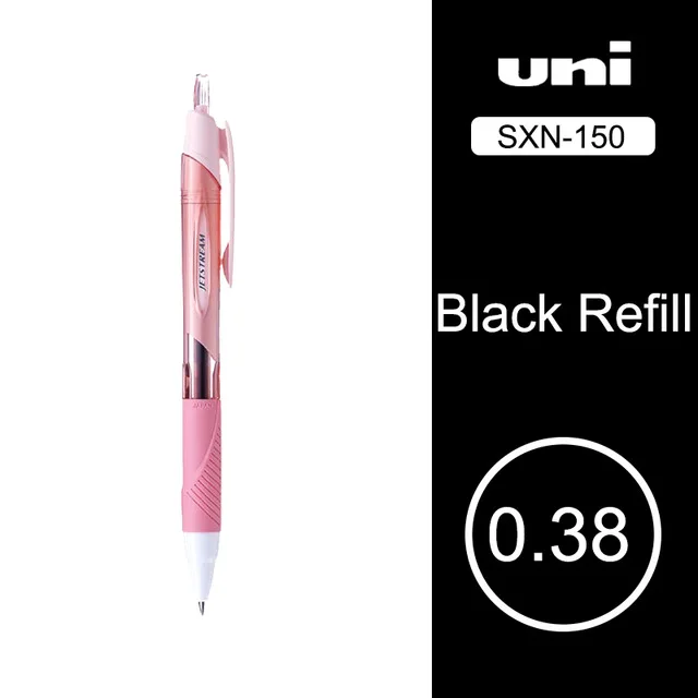 black ink Шариковая ручка UNI SXN-150-38 серии Jetstream 0,38 мм сглаживающая масляная ручка с низким коэффициентом трения Япония 1 шт - Цвет: black ink