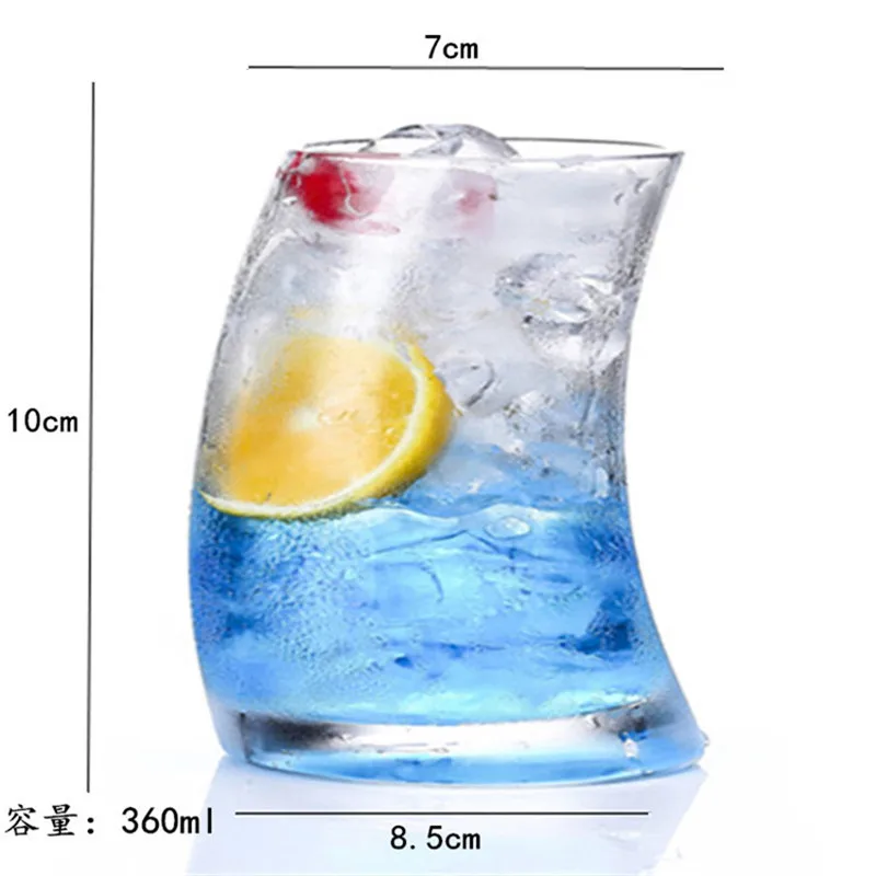 Забавная стеклянная чашка парусник прозрачная винная питьевые бокалы