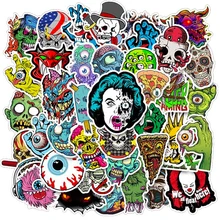 10/30/50PCS Horror Series Skull Zombie Cool Stickers Laptop Guitar Luggage Waterproof Graffiti Sticker Decal Kid Classic Toys