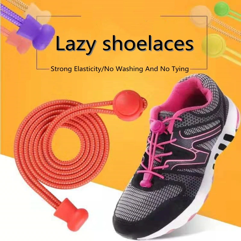 

1Pair Sneaker ShoeLaces Colorful And Fashionable Stretching Lock Lazy Laces No Washing And No Tying Shoestrings Unisex
