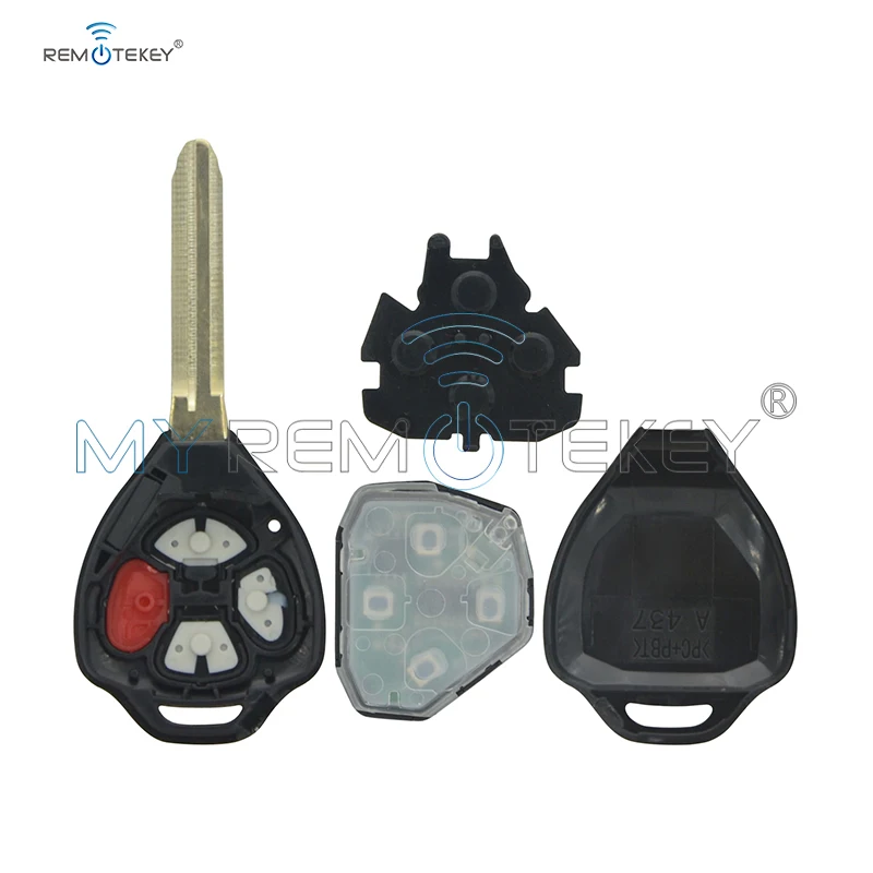 Remtekey для Toyota Camry 2007 2010 4 кнопки дистанционного ключа Fob 4D67 чип Hyq12bby Авто удаленный