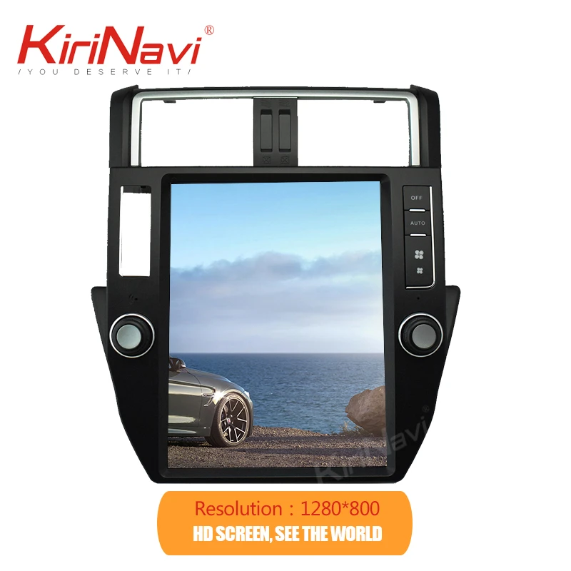 Вертикальный экран KiriNavi для Toyota Prado 2010-2017 Android 11 автомобильное радио Dvd