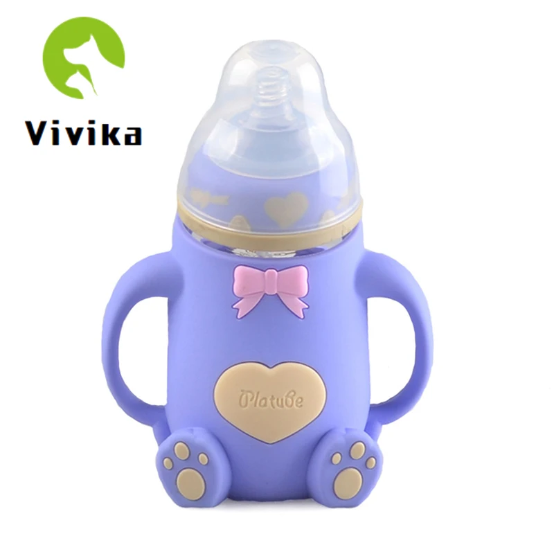 Бутылочки для кормления детей с защитой от царапин безопасный силиконовый чехол