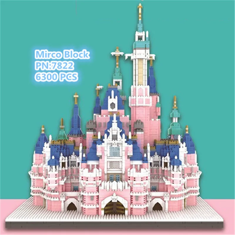 ZRK 6300 + шт мультфильм фигурки город модель DIY Алмазная замок Landmark конструкторных
