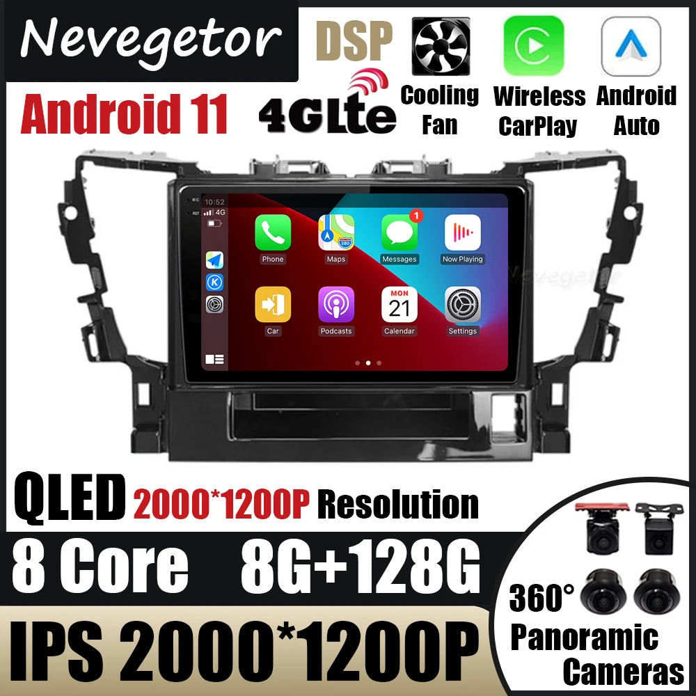 

Android 11 2din For Toyota Alphard H30 2015 - 2020 Car Radio Multimedia Video Player Navigation Stereo GPS No 2 Din DVD