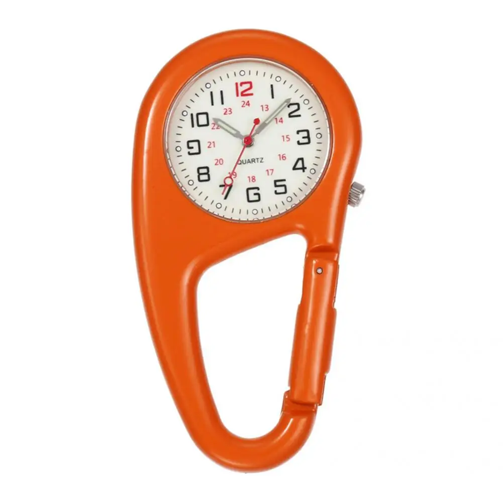 

Ultra-light Carabiner Design Pocket Watch Luminous Shock Resistance Precise Backpack Belt Pocket Clip Watch for Outdoor