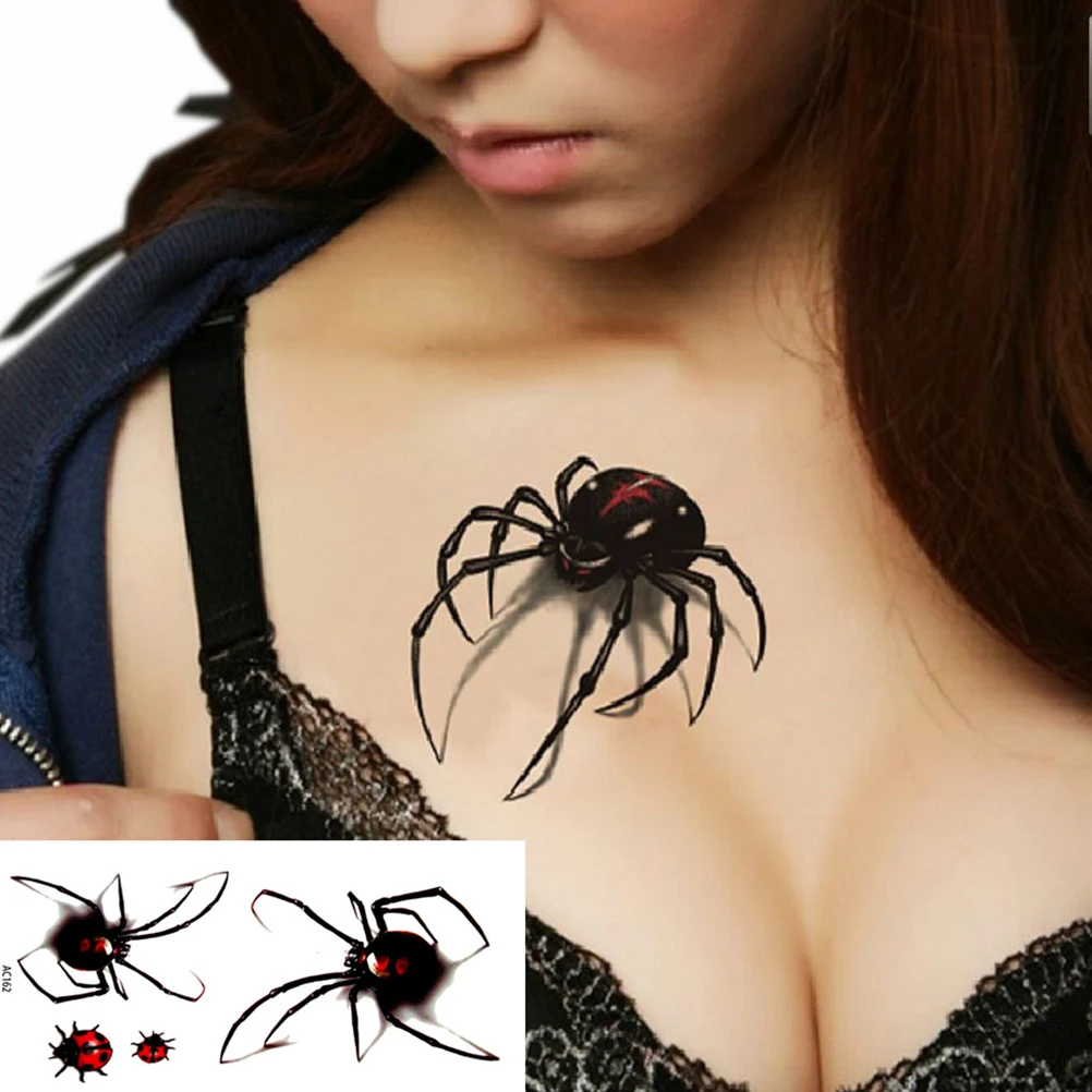 

Spiders Insects Large Pattern Water Transfer Temporary Tattoos Sticker Disposable Waterproof Tattoo Stickers 3d Color