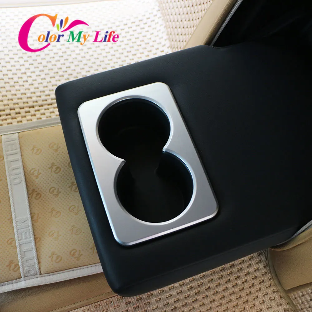 Цвет моя жизнь автомобиль хром матовая задняя рамка держателя стакана воды