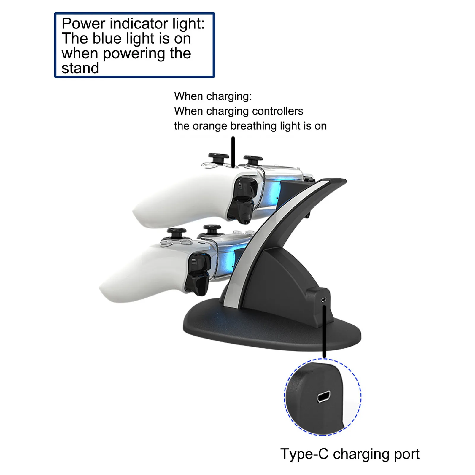 2021 new viugreum dual controller charger dock for sony ps5 desktop power cradle charging stand electronic machine manner free global shipping