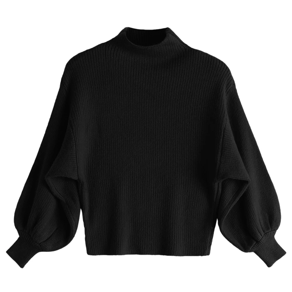 ZAFUL пуловер с рукавами-фонариками тонкий свитер женский осенне-зимний Водолазка