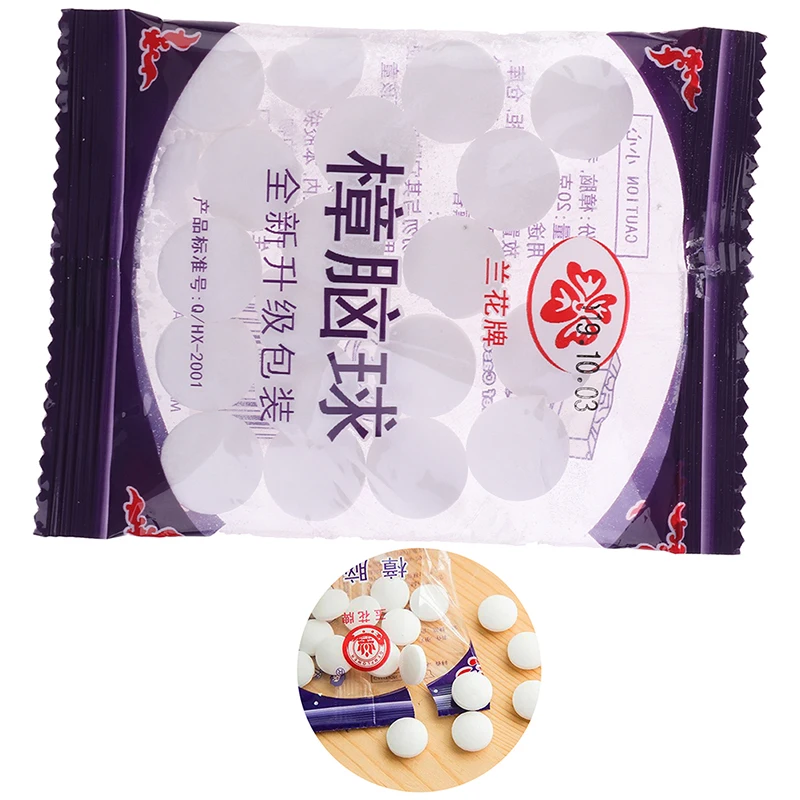

Natural Mothballs Anti-mold Moth Repellent Camphor Ball Pest Control Wardrobe