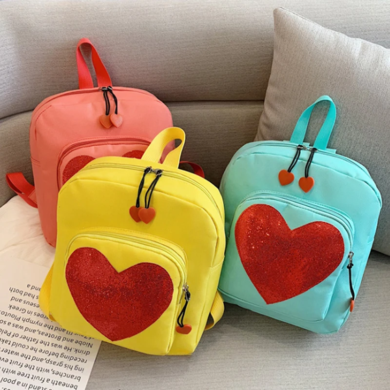 Candy Color PU Leather Bag DIY Transparent Love Heart Shape Backpack Kawaii Schoolbags For Teenage Girls | Багаж и сумки