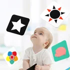 Детские игрушки 0-12 месяцев, высококонтрастные черные и белые флэш-карты, сенсорные игрушки, флэш-карты для детей, Монтессори F1642H