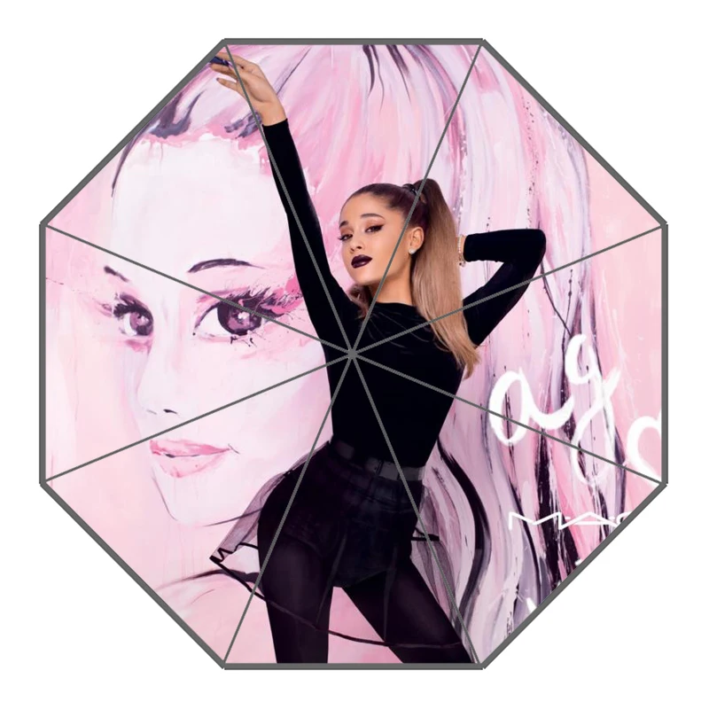 P# Ariana Grande 03 Зонт с индивидуальным принтом складной зонт от солнца и дождя для путешествий неавтоматический декоративный зонт высокого качества - Цвет: 26