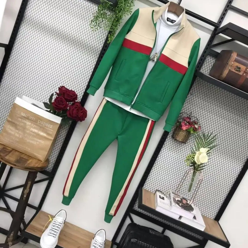 

Spring couple suit net red jacket pants fashion two piece set