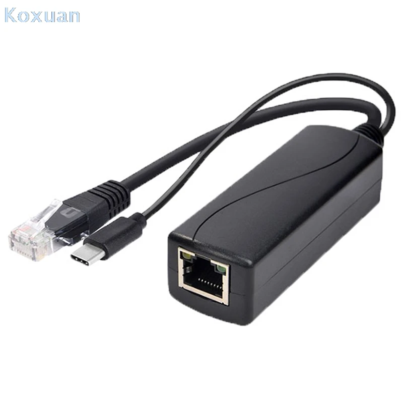 10/100Mbps PoE Splitter POE RJ45 Pin 1236 Over Ethernet 44V To 57V Active Micro USB Tpye-C Plug For Raspberry | Безопасность и